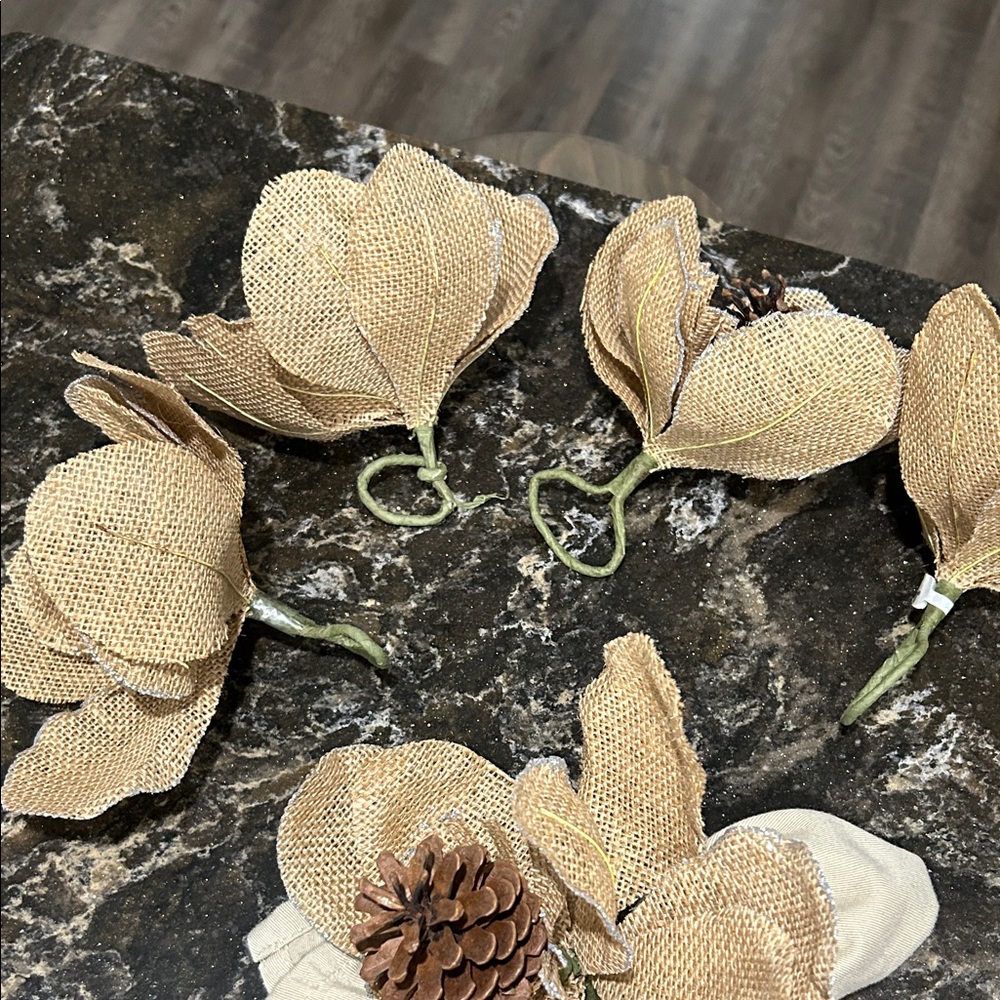 Napkin Rings with Pinecone Accent